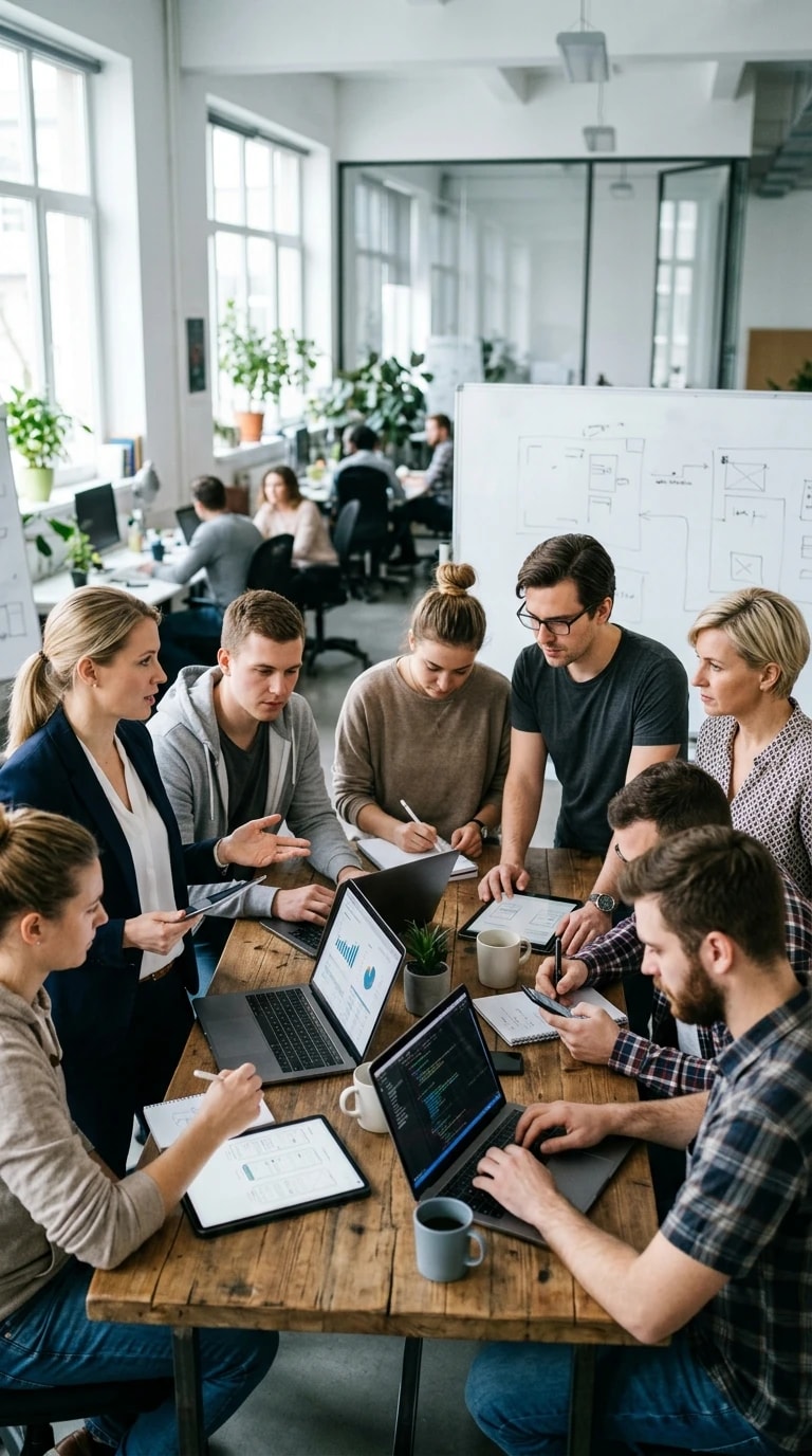 Сотрудники M-Social в офисе